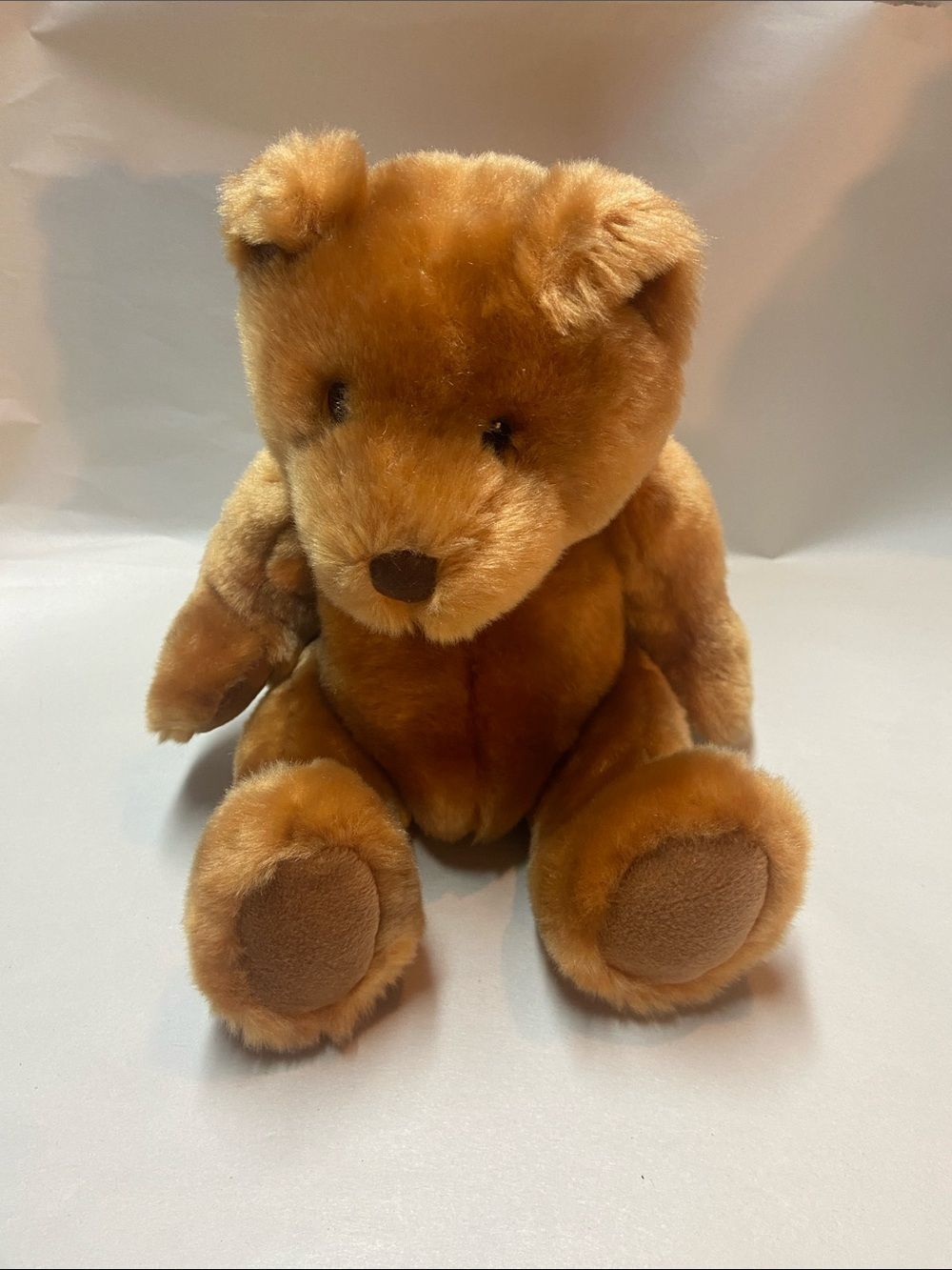 LOGO Vintage Plush Brown Teddy Bear 9 inch sitting